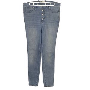 Madewell 10” high rise skinny, light wash. Size 31